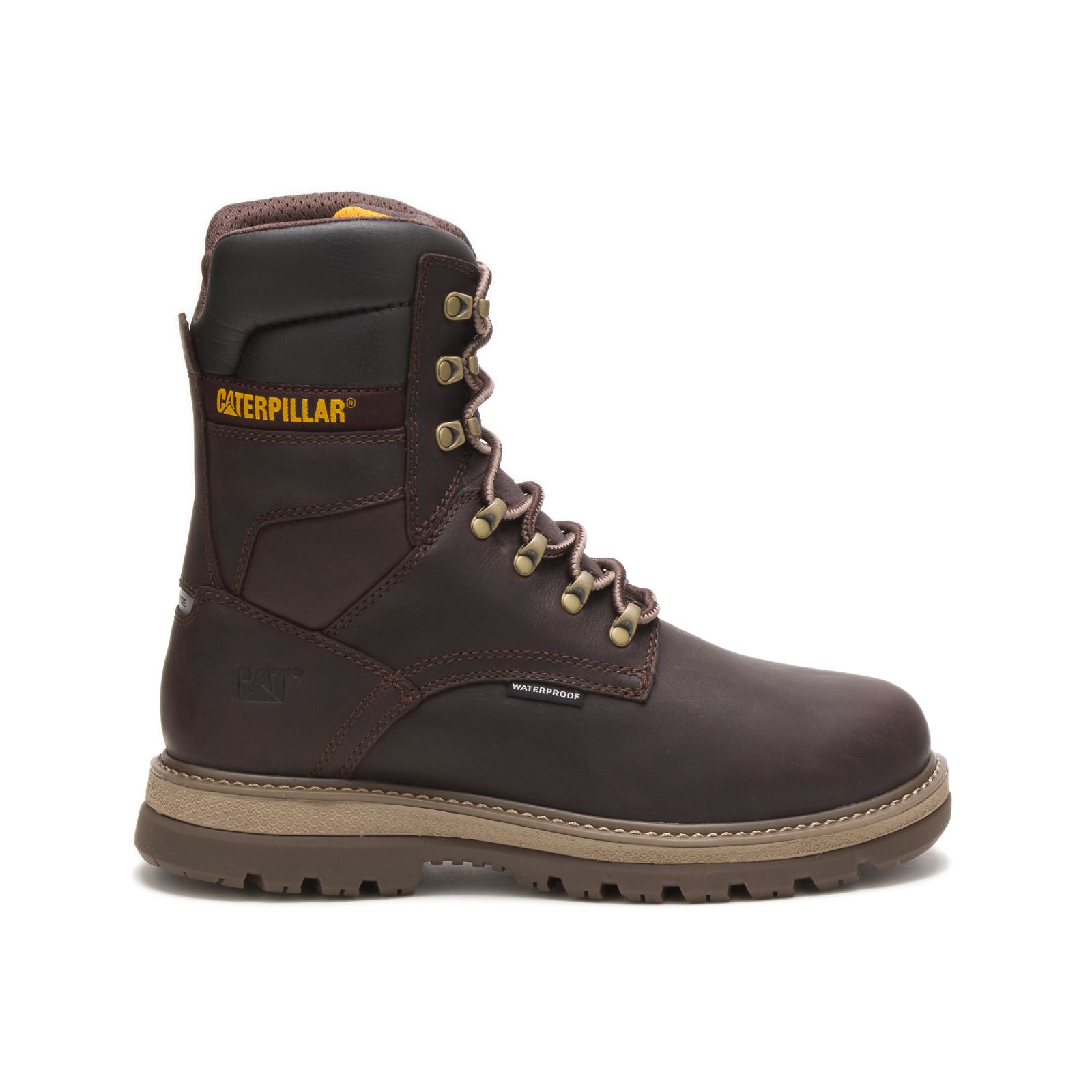 Caterpillar Boots PK - Caterpillar Fairbanks 8" Waterproof Tx Steel Toe Mens Work Boots Brown (071264-QYJ)